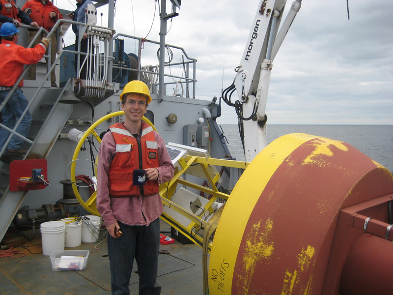 Jay Austin aboard a research vessel