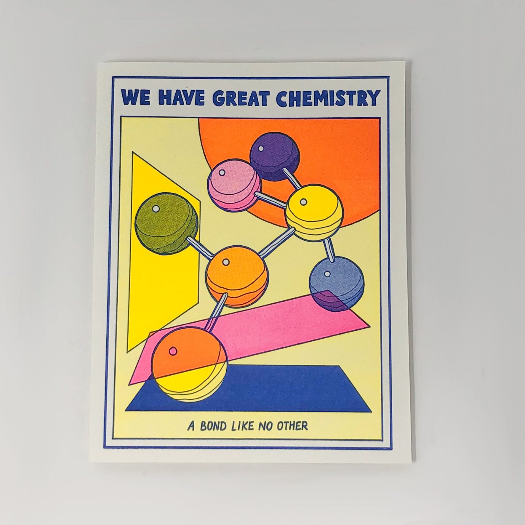 Chemistry-themed greeting card