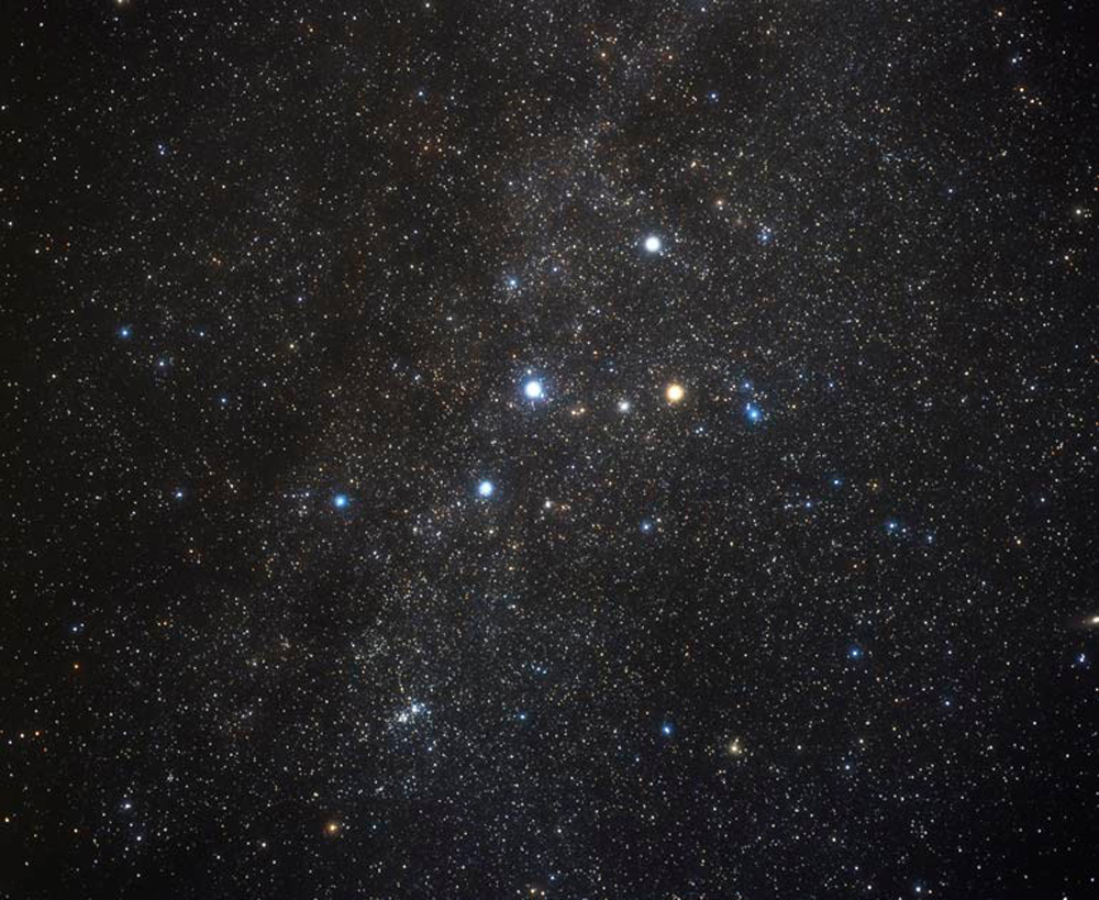 Image of white stars in black sky
