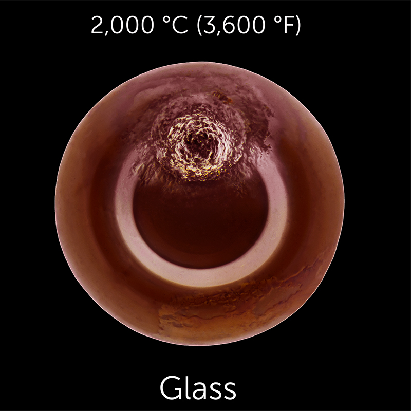 2,000 C (3,600 F) Glass