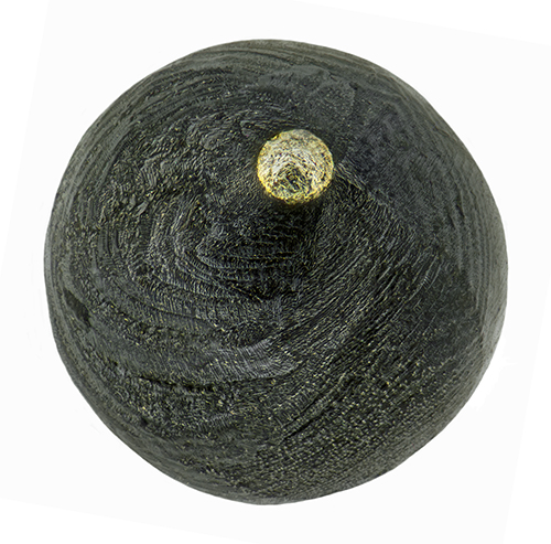 micrometeorite with bright spot