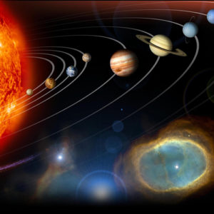 image of sun and solar system