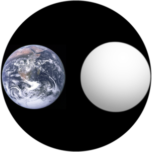 exoplanet (earth and blank white planet)