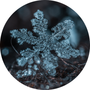 Close up image of a snowflake