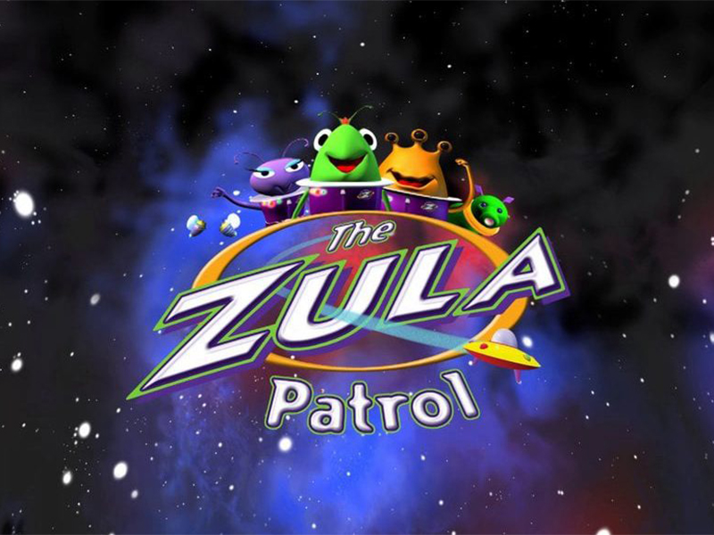 Animated charters above text: The Zula Patrol