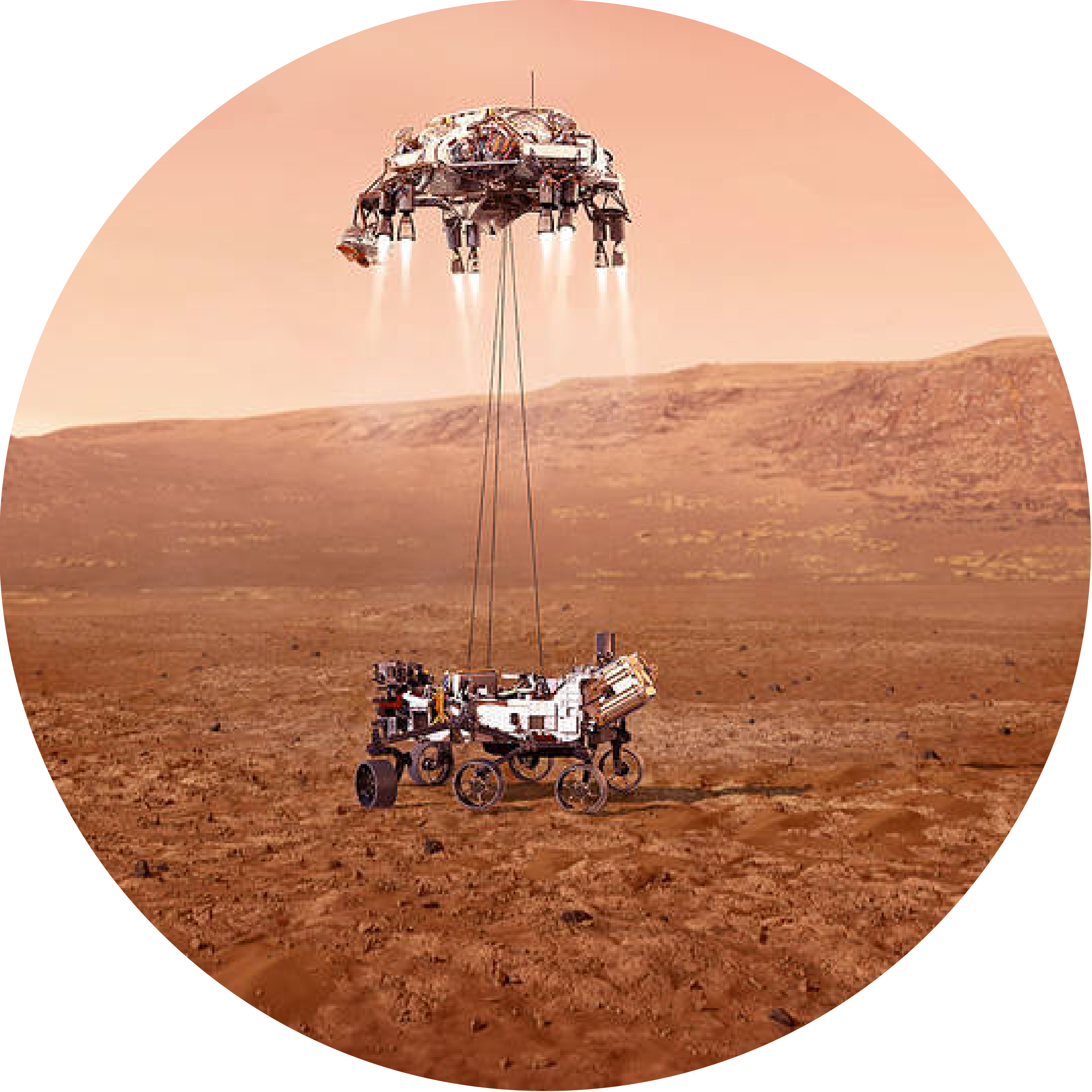 The perseverance rover on mars
