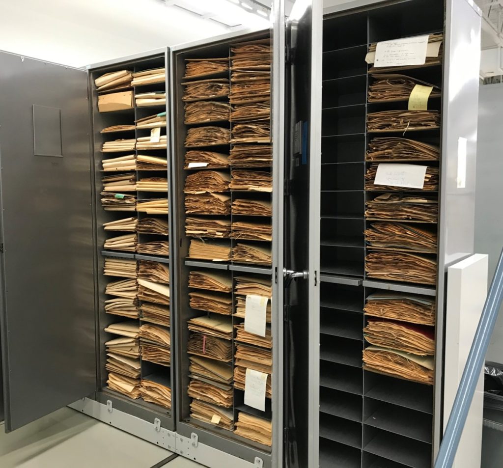 A cabinet with over 1,200 of Oldenburg's specimens in the Bell's Herbarium