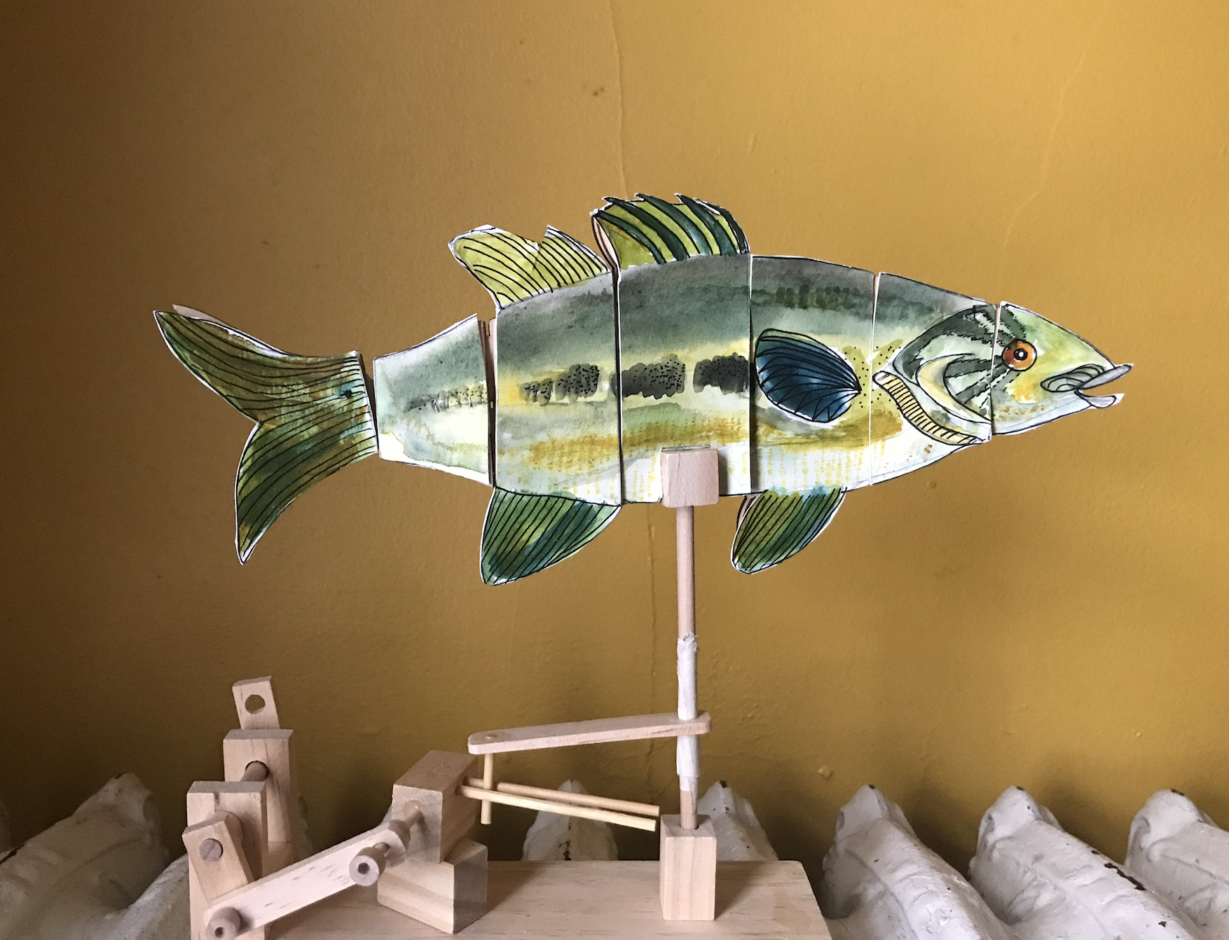 A fish puppet