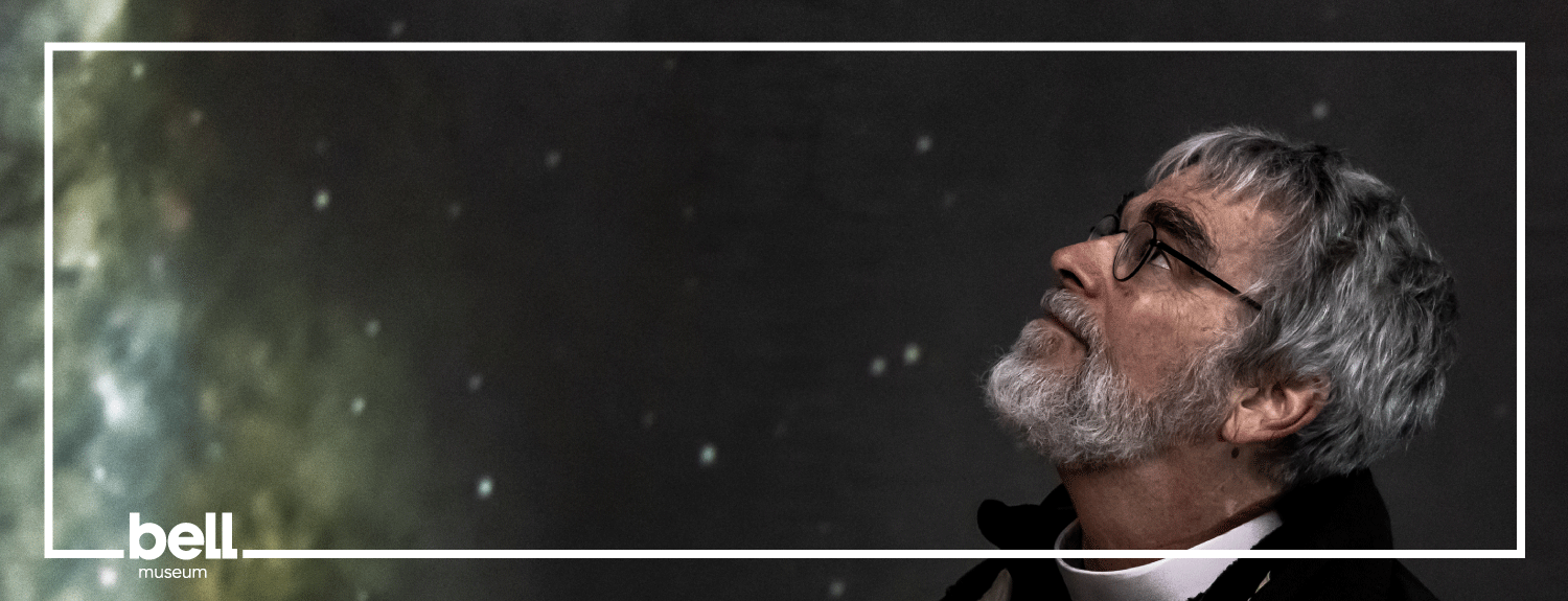 Brother Guy Consolmagno looking up at stars.