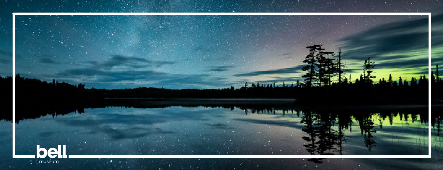 Night sky over body of water.